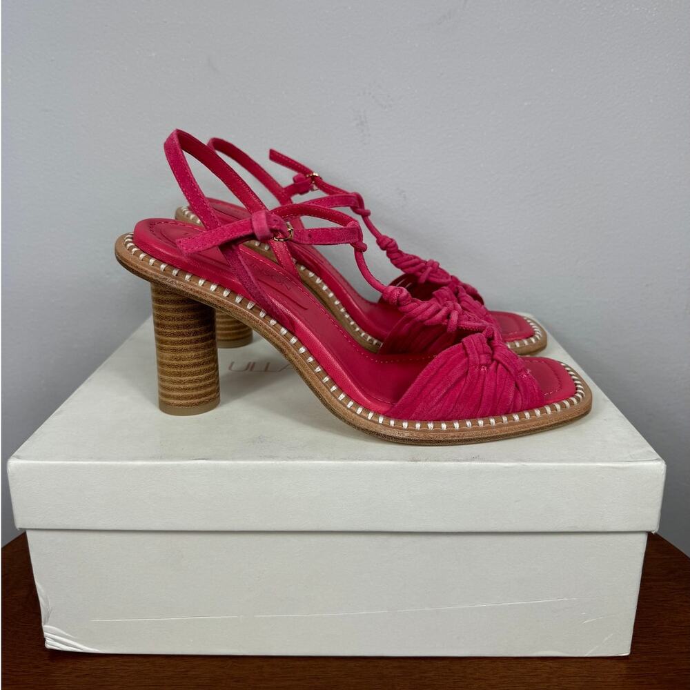New Ulla Johnson Penina Suede Macrame Braided High Heel in Orchid Women's Size 9 - Picture 6 of 10